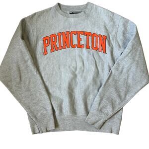 Vintage Princeton University Champion Sweatshirt Reverse Weave Small Gray Orange